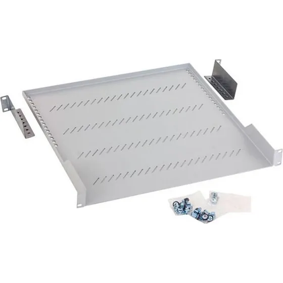 Triton Rackhylde 1U 19" Lysegrå 450mm Max 40kg