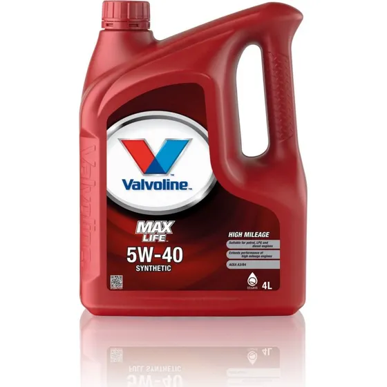 Valvoline MaxLife 5W-40 4L Syntetisk Motorolie
