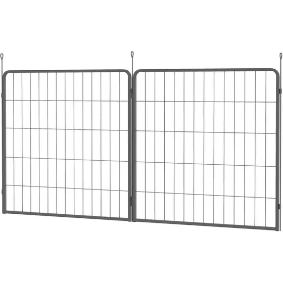 Universal 2-pak forlængersæt til hvalpeindhegning 80x80 cm, grå