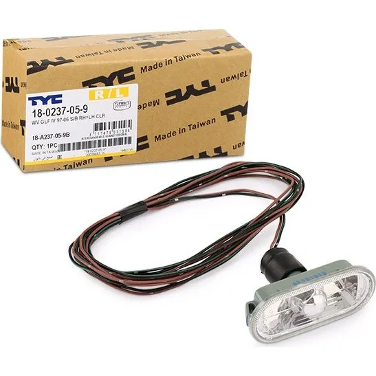 TYC Blinklys 1J0949117 Hvid for VW, Skoda, Seat