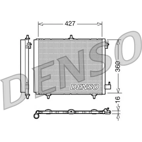 DENSO Kondensator DCN21009 for OPEL, PEUGEOT, CITROËN