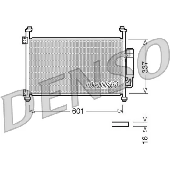 DENSO Kondensor DCN40007 til Honda Civic VIII