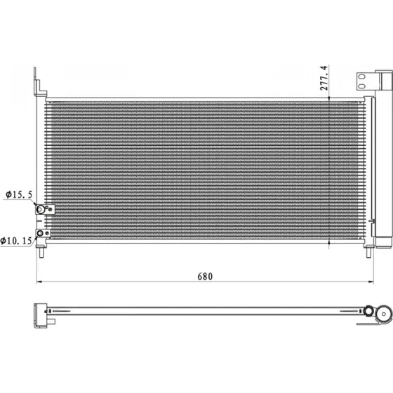 NRF Kondensator 350423 til TOYOTA AURIS, AURIS Estate