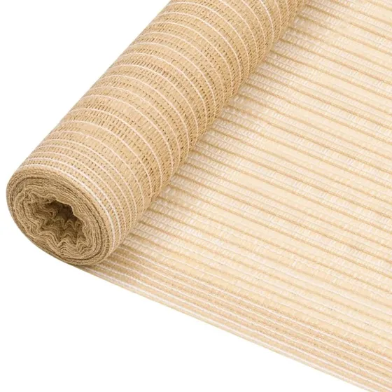vidaXL Afskærmning 1,5x25 m HDPE beige 195 g/m²