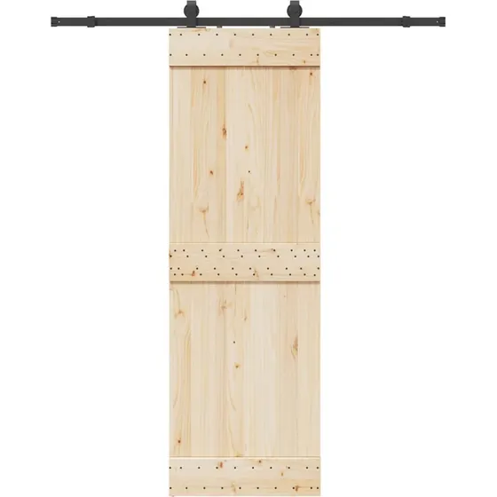 vidaXL skinnesæt til skydedør 183 cm, stål, sort