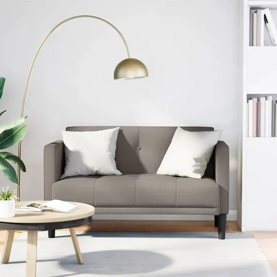 vidaXL Elskovssofa 111 cm Stof Gråbrun