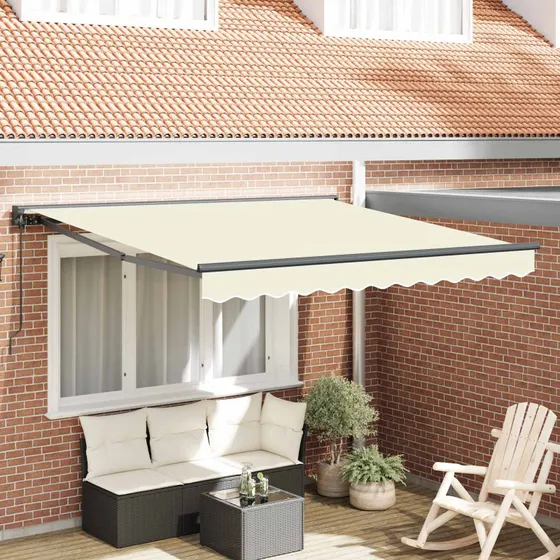 vidaXL Markiseramme Creme 300x250 cm med PU-belægning