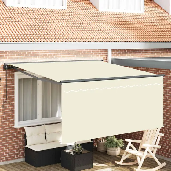 vidaXL Utrækkelig Markise Creme 300 x 250 cm