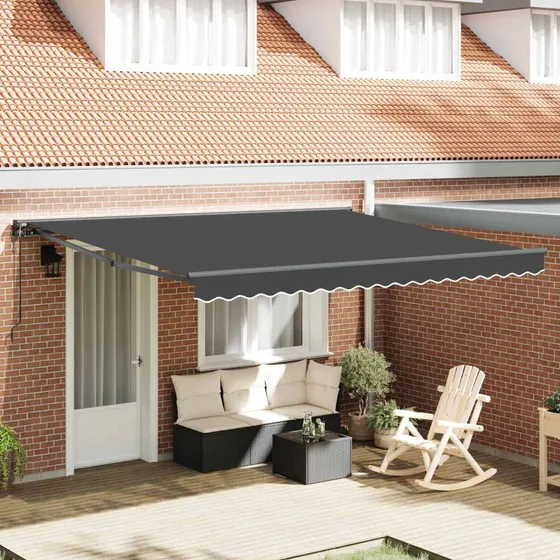 vidaXL Markiseramme Antracit 400×300 cm med PU-belægning