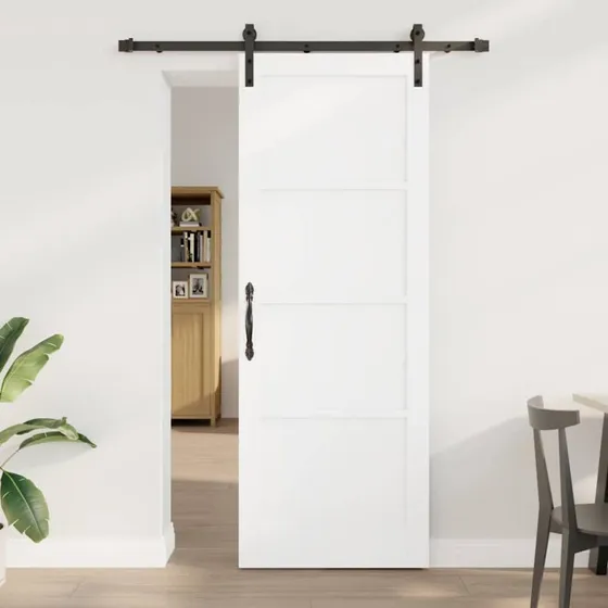 vidaXL Skydedør Hvid 78 x 211 cm Fyrretræ