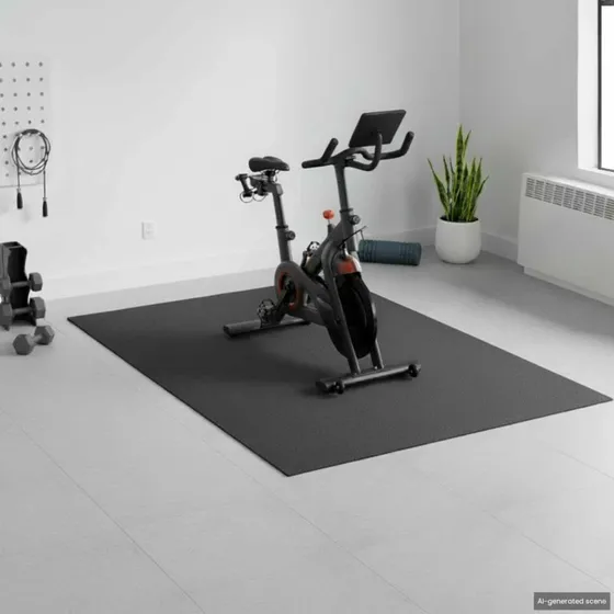 vidaXL Sport Beskyttelsesmåtte Sort 213 x 152 x 0,6 cm