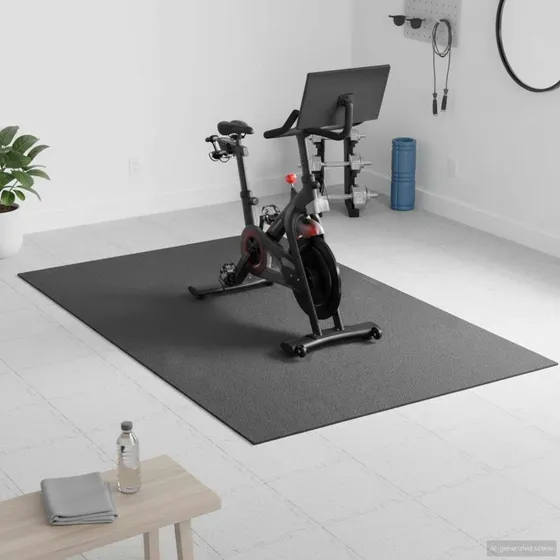 vidaXL Sport Beskyttelsesmåtte Sort 183 x 122 x 0,6 cm
