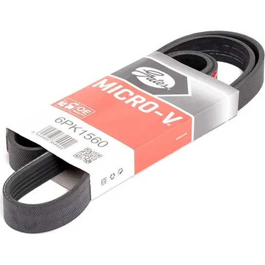GATES 6PK1560 Kilerem, sort, 21 mm, til BMW, Ford, Toyota