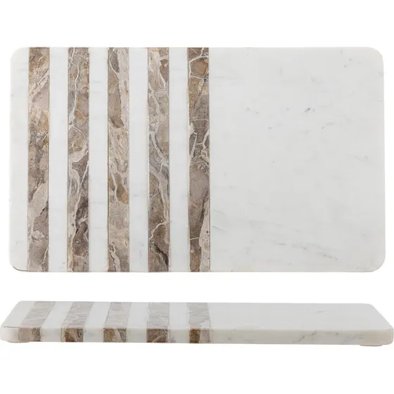 Bloomingville Novelle skærebræt marmor 38x22,5 cm hvid