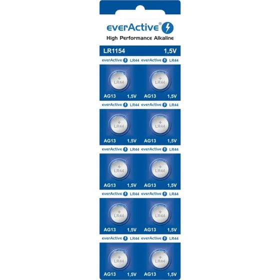 EverActive LR44 AG13 10 stk. alkaline knapcellebatterier