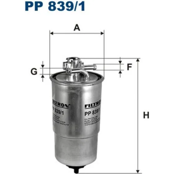 FILTRON Brændstoffilter PP 839/1 til VW, Audi, Skoda, Seat