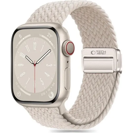 Tech-Protect Nylonmag Apple Watch 38/40/41mm, Naturligt Titanium