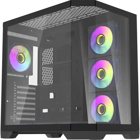 Darkflash FT418 PRO Computerkasse med 7 ARGB-fans - Sort