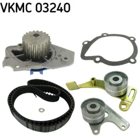 SKF Vandpumpe + Tandremssæt VKMC 03240, 25,4 mm, 136 tænder