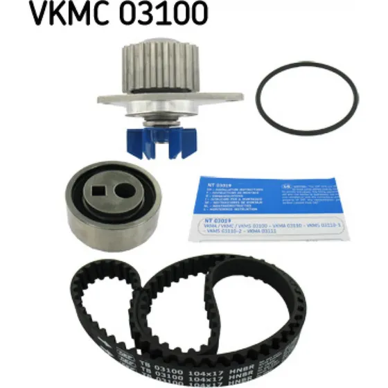 SKF Vandpumpe + Tandremssæt VKMC 03100 for PEUGEOT/CITROËN