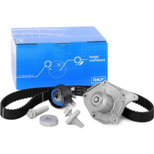 SKF Vandpumpe + Tandremssæt VKMC 06134-2, 123 tænder, 27 mm bred