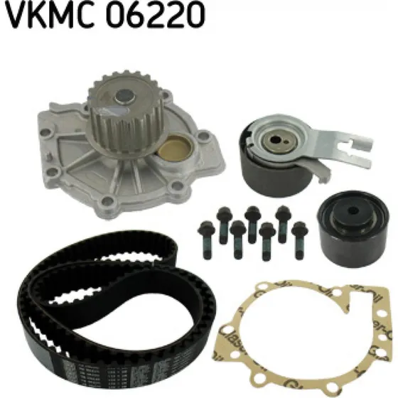 SKF Vandpumpe + Tandremssæt VKMC 06220, 28 mm, 132 tænder