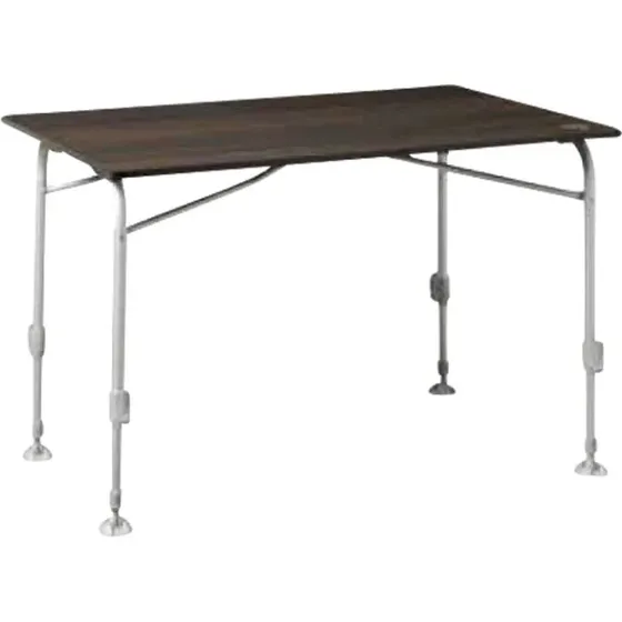 DEFA foldebord 100 x 68 cm, brun – let aluminium, justerbart