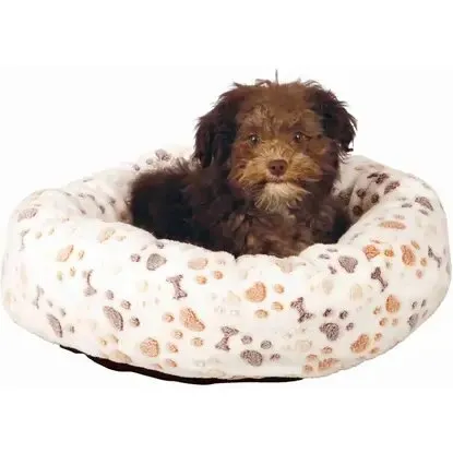 Trixie Lingo Donut hundeseng 60x55 cm – hvid/beige