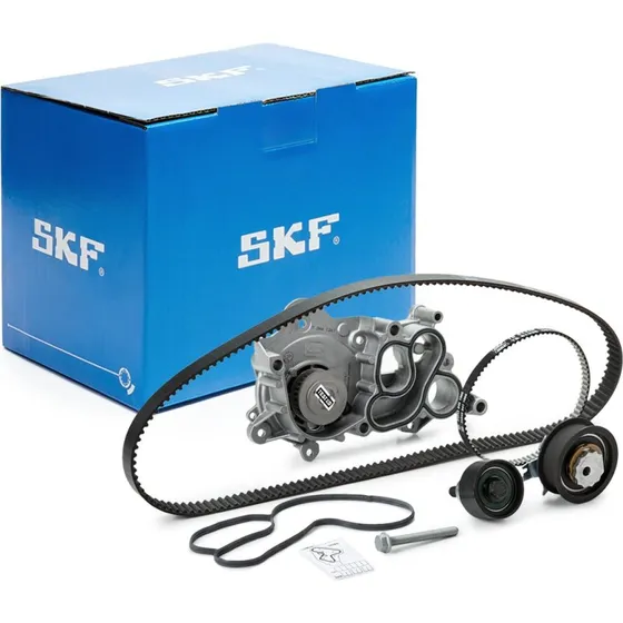 SKF Vandpumpe + Tandremssæt VKMC 01283, hvid, 20,1 mm