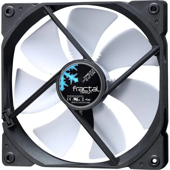 Fractal Design Dynamic GP-14 140mm Kabinet Køler, Sort/Hvid, 18 dBA