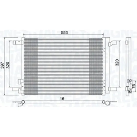 MAGNETI MARELLI Kondensator 350203964000 til VW, Audi, Skoda, Seat