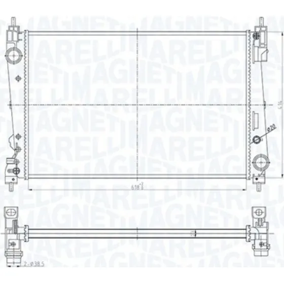 MAGNETI MARELLI 350213184300 Motorkøler til OPEL, FIAT, ALFA ROMEO