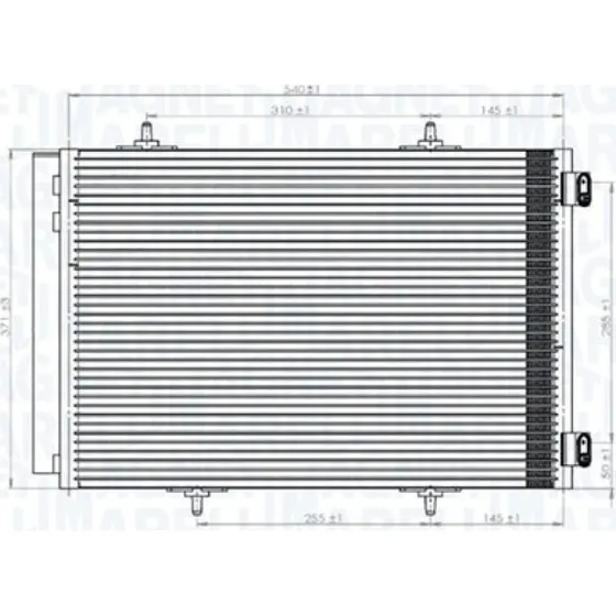 MAGNETI MARELLI 350203822000 Kondensor til klimaanlæg