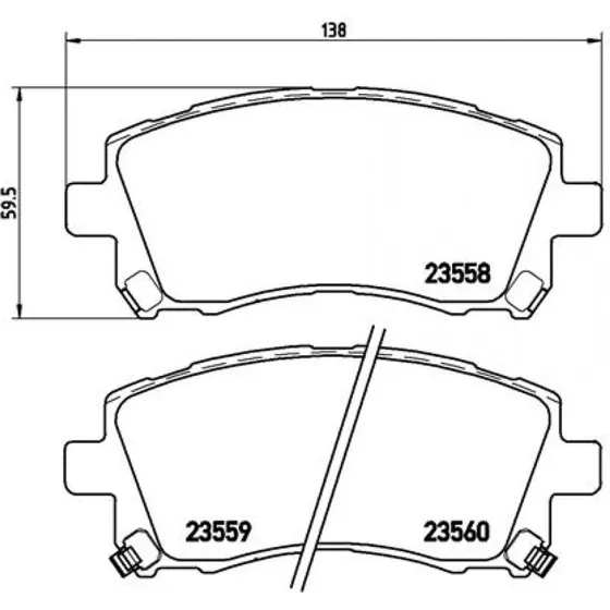 Brembo Bremseklodser P 78 010, Akselsæt, for og bagaksel