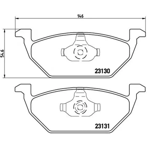 Brembo Bremseklodser P 85 041, 146 mm bredde, foraksel