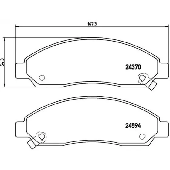 Brembo Bremseklodser P 34 005, 167x16x54 mm, foraksel, Prime-serie