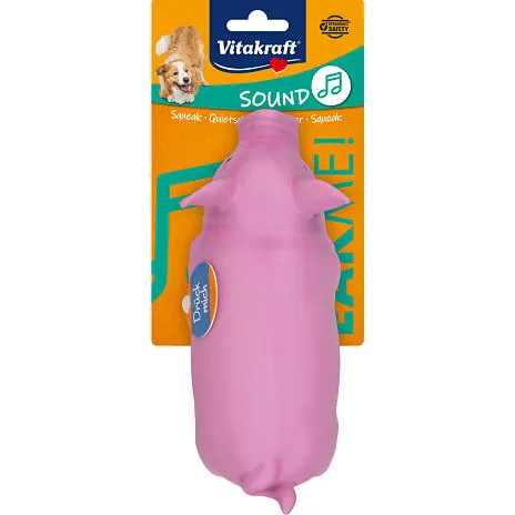 Hundelegetøj Bamse Gris med Griselyd, Lyserød