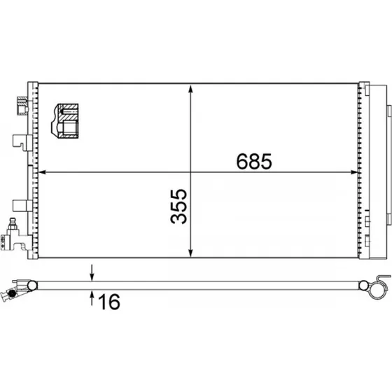 MAHLE AC 630 000S Kondensator til Renault (921100001R)
