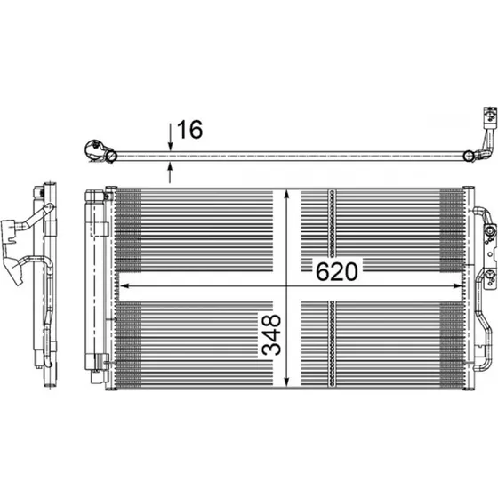 MAHLE ORIGINAL AC 652 000S Kondensator til BMW