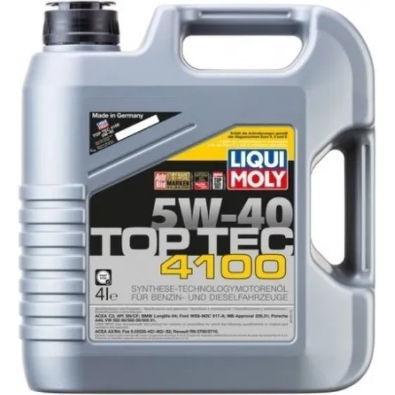 LIQUI MOLY TOP TEC 4100 5W-40 4L Syntetisk Motorolie
