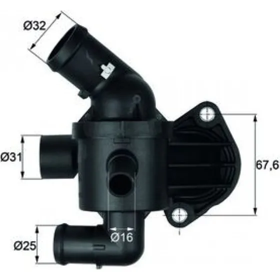 MAHLE Termostat TI 15 92, 92°C, til VW, AUDI, SKODA, SEAT