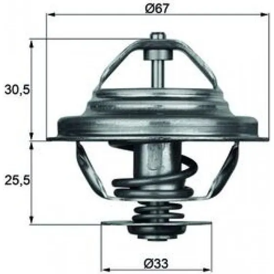 MAHLE TX 27 71D Termostat, Kølemiddel, 71°C