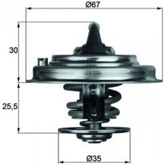 MAHLE TX 30 80D Termostat, 80°C, til VW, AUDI, FORD