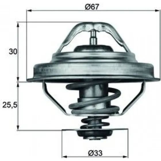 MAHLE TX 28 88D Termostat, Kølemiddel, 88°C, Til BMW, VOLVO, ALPINA
