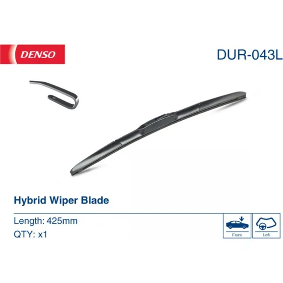 DENSO Viskerblad DUR-043L 430 mm, Hybrid, til OPEL, FORD, FIAT