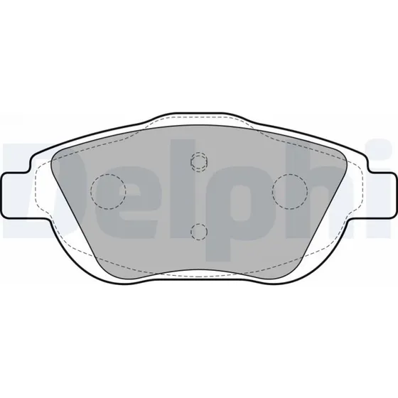 DELPHI Bremseklodser LP2164, Low-Metallic, foraksel, 137,1x59,3mm