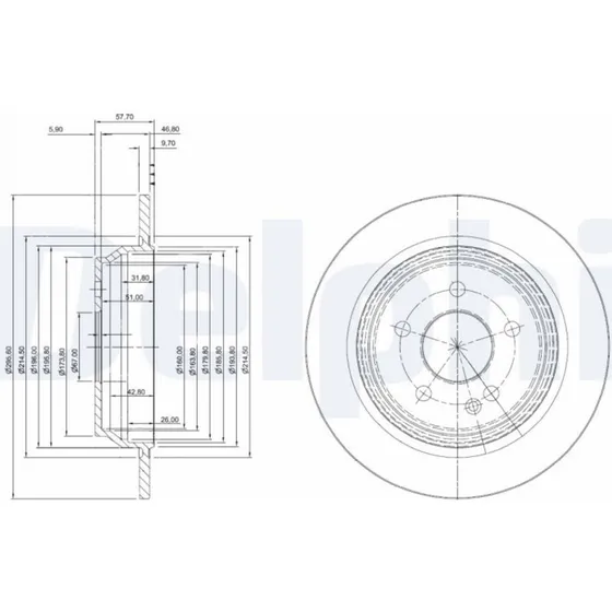 Delphi BG4063C Bremseskive for Ford & Land Rover