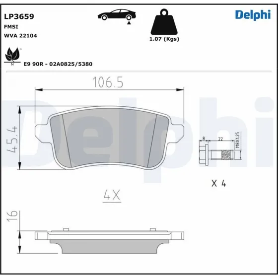 DELPHI LP3659 Bremseklodser til Nissan Juke & Renault Arkana I, Captur II, Clio V, Megane