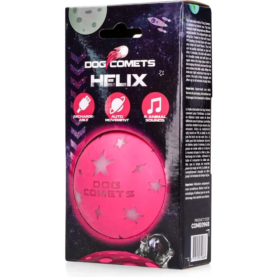 Dog Comets Helix Pink – interaktiv hundebold