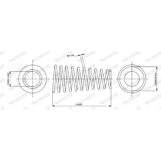 MONROE SP3633 Spiralfjeder til Suzuki Swift III